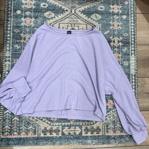 Light purple ribbed long sleeve